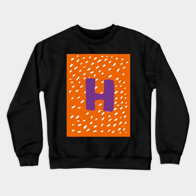 Letter  H - Colorful Square Alphabet Letters Crewneck Sweatshirt by giftideas